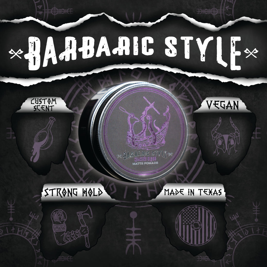 Krakens Blood Matte Pomade | Barbaric Style