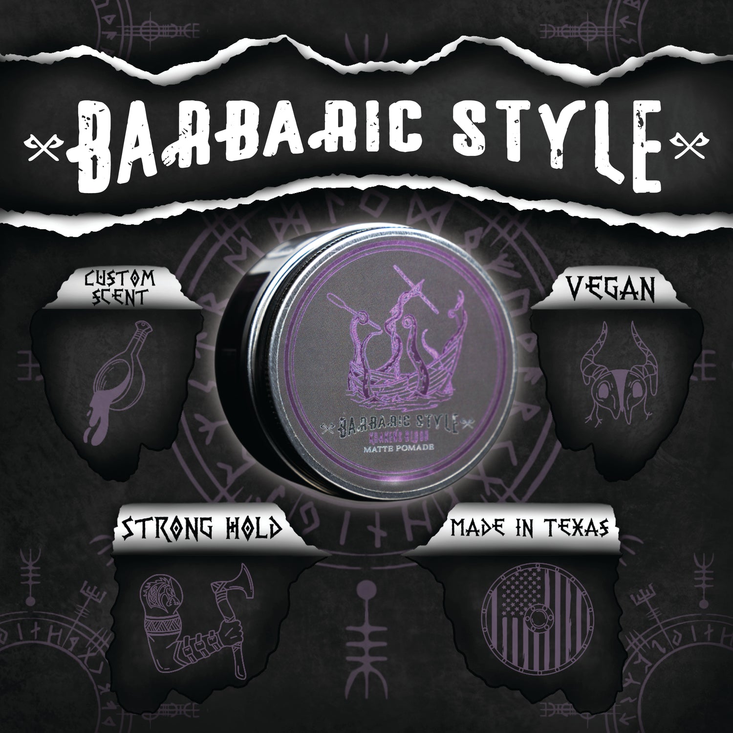 Krakens Blood Matte Pomade | Barbaric Style